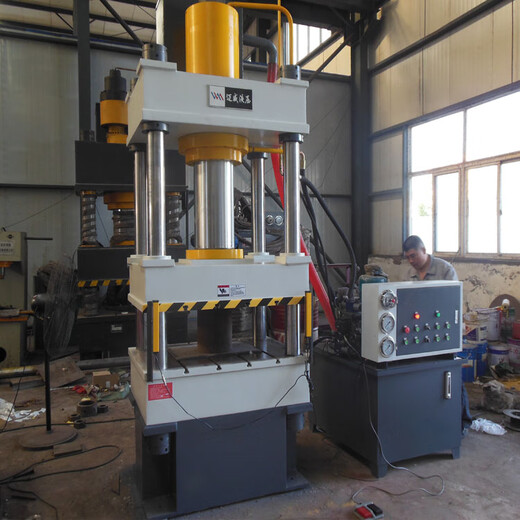 Four-column hydraulic press 100t200t315t400t630 tons small bearing stretch forming hydraulic press dark green 10 tons hydraulic press deposit (contact customer service for equipment parameters and prices)