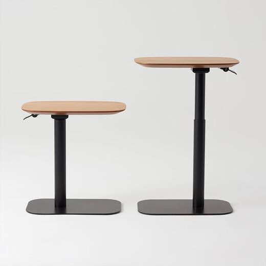 MUJI pneumatic lifting side table/wooden seat board bedside table office desk small table bedside table KBL5CC3A length 550*width 350*height (550-805)mm