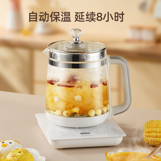 YALULU110V Health Pot Multifunctional Constant Temperature Electric Kettle Fully Automatic Tea Making Tea Kettle Exported to the United States, Canada and Japan Small Appliances for Tea Making and Kettle White 1.8L + Tea Strainer + Stewing Cup #110V Foreign Version
