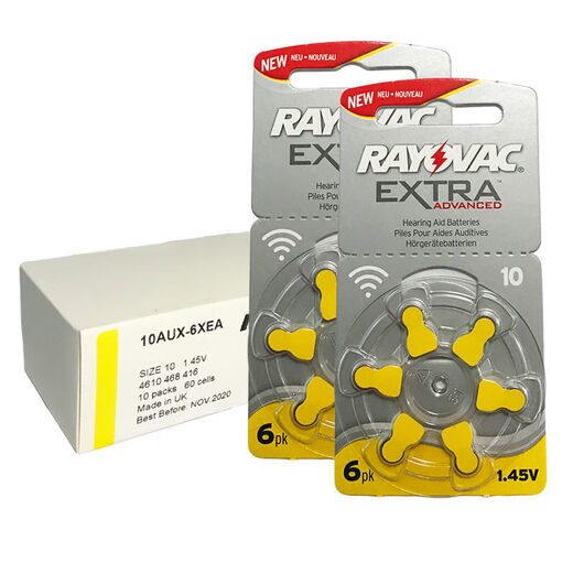UK Retway Rayovac Hörgeräte Luft Extra Zink Batterie A10A13A312A675 L13 Box 60 Kapseln