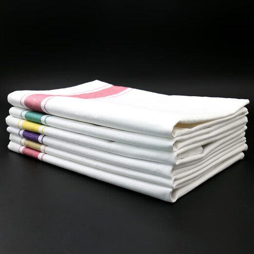 Fengxi colored pure cotton napkin cloth, thickened flower folding cloth for western restaurants, lint-free cloth for restaurant and hotel cup napkins, pink 35*50cm