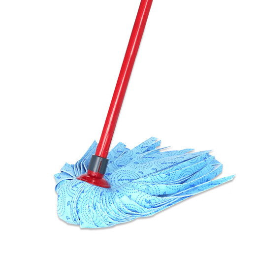 Vileda German non-woven mop household easy-to-mop water-absorbent mop traditional wringing water old-fashioned mop German brand blue mop 1 rod 2 heads + bucket