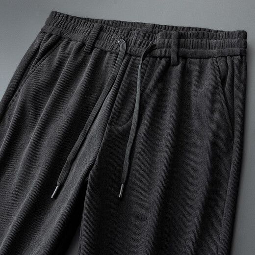 ROMON Velvet Thickened Straight Casual Pants Men's Winter Youth and Middle-aged Sports Pants Warm Corduroy Loose Men's Pants 7K035609R Khaki Velvet XL (Suitable for 130-150 Jin Jin equals 0.5 kg)