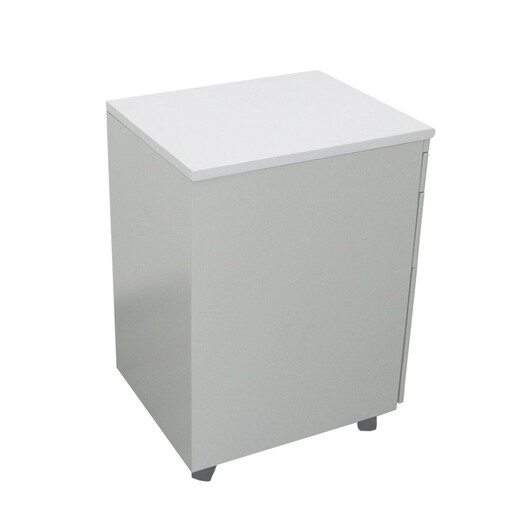 Jida Furniture (JIDA) Shanghai iron sheet steel three bucket drawer movable document low tool information cabinet under the table a4 hanging quick labor cabinet with wheel lock light gray GX-3D height 675*width 405*depth 495