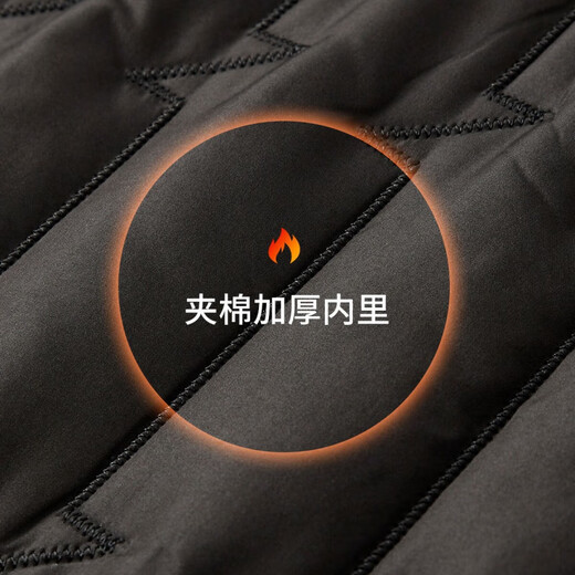 Shanshan thickened stand collar cotton jacket for men in autumn and winter, warm and windproof casual top, executive business men's outerwear jacket, brown L (175) suitable for 130-150Jin Jin equals 0.5 kg