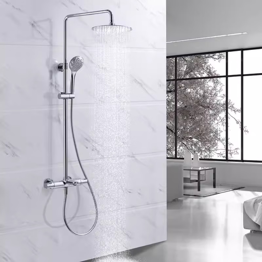Kohler selects American high-end Leo K-97821T/97822T-CP constant temperature wall-mounted all-copper three-outlet shower head K-97821T-9-CP with lower outlet