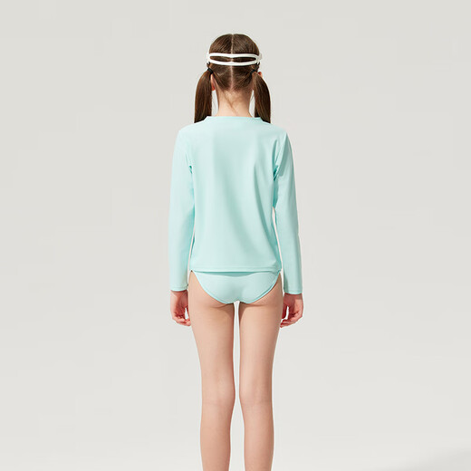 Jollybean | Children's Swimwear 25 Summer New Girls Long Sleeve Sun Protection Triangle Split Swimsuit Set Fluorite Pink 150 cm