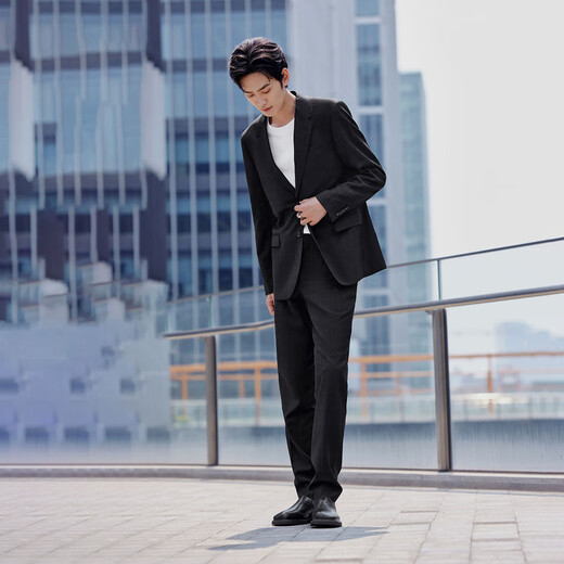 PEACEBIRD Men's Suit Jacket Men's Single Breasted Casual Suit (Slim Fit) L