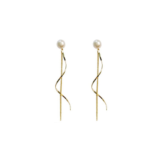 The Story of Core Luxury Rose Liu Yifei's same style earrings for women, elegant earrings, artificial pearl long tassel earrings, earrings, earrings