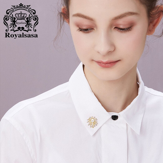 Royal sasa Japanese style fireworks brooch women's seam-free dress anti-exposure button shirt suit accessories collar button trendy