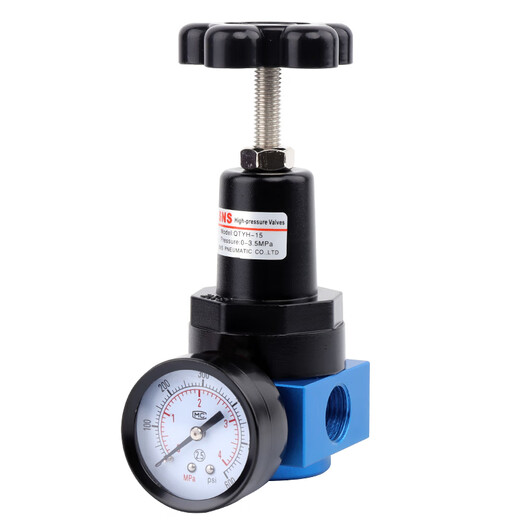 Sns Shenchi pneumatic high-pressure pressure regulating valve pneumatic adjustable pressure reducing valve air pressure regulating valve pressure regulating valve QTY QTYH-15 (4 points)
