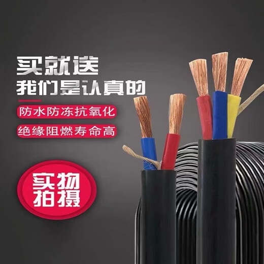 Câble standard national RVV, 2 cœurs, 3 cœurs, 1,5, 2,5, 4, 6 mètres carrés, câble triphasé, ligne d'extension extérieure, norme nationale, 2 cœurs