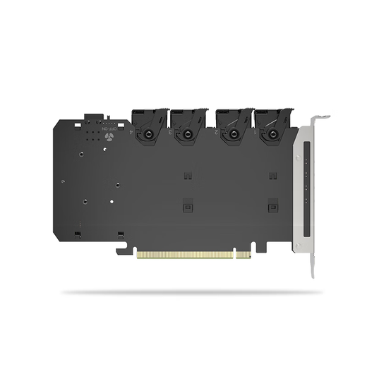 ICY DOCK艾西达克 4盘位M.2 NVMe SSD硬盘盒PCIe5.0转接卡PCIe4.0硬盘抽取盒免工具安装可抽取MB204MP-B/1B MB204MP-1B(PCIe4.0版)