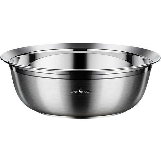 Sansi Steel (SSGP) 316 stainless steel basin food grade thickened household soup basin vegetable basin soup plate 5 pack