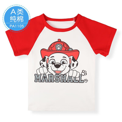 Детская футболка PAW PATROL летняя футболка с короткими рукавами для мальчиков, контрастные цвета, топы для мальчиков и девочек, рубашки для малышей 2-3 лет PA1105 с короткими рукавами 100 (рост 85-95см) 100 рекомендуемый рост 85-95см (2-3 года)