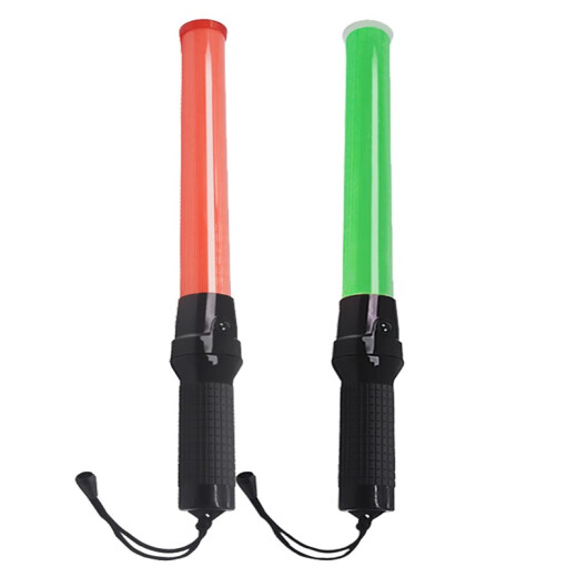 Camel Bell Zongheng TJ-54054CM traffic baton glows at night handheld LED warning flash stick fluorescent stick outdoor battery-containing red and green set