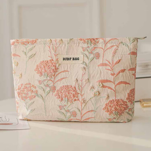 Viney travel toiletry bag large capacity cosmetic bag portable high-looking cute skin care product storage bag canvas high-end student pink