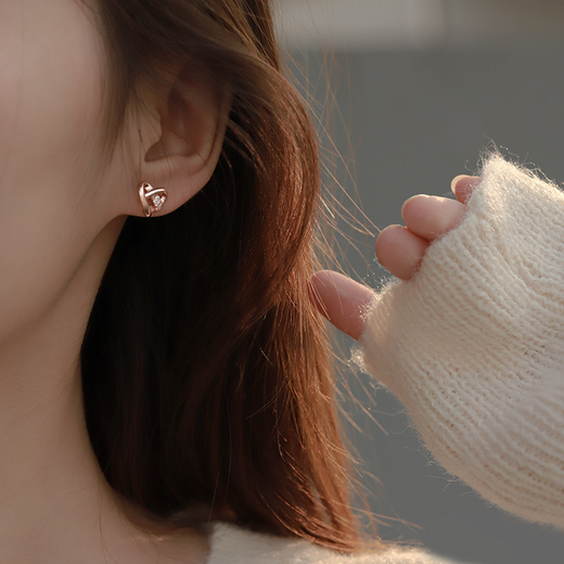 Idel's Sweetheart Earrings Women's Earrings Niche Design High-end 2025 New Trendy Small Earrings Fashion Accessories Sweetheart Earrings E0087