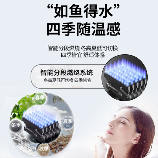 SAKURA National subsidy up to 15% 16L gas water heater double booster zero cold water water gas double adjustment instant hot and intelligent control constant temperature natural gas JSQ30-057F