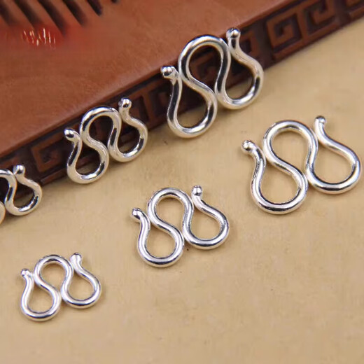 Every Li moment pt950 platinum buckle head buckle M buckle necklace tail DIY accessories PT950w buckle S buckle bracelet link buckle both sides small W buckle PT950 - about 0.3 grams