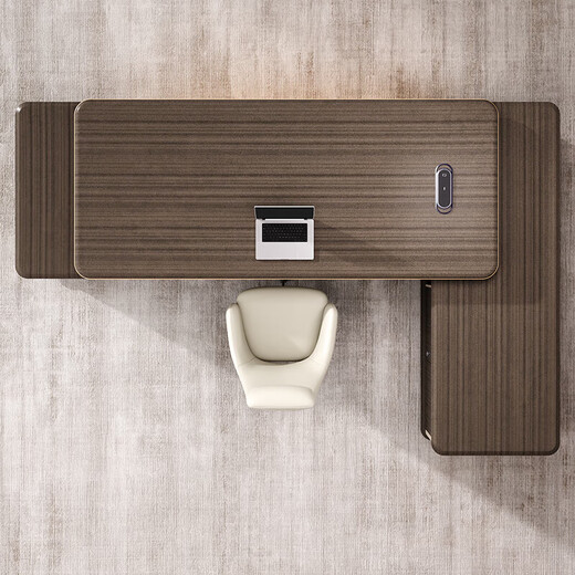 Guangdong Hui boss desk office desk and chair combination simple modern light luxury high-end leadership office chairman and president desk 2.4 meters boss table + boss chair