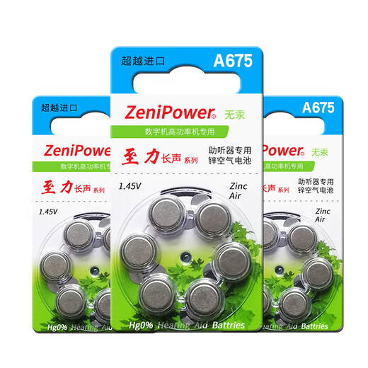 XIWANTUO Ayudador de audífonos Batería Original Botón Electrónico A13A10A312A675 Accesorios de sonido largo hasta el límite LIMIT Long Long A312 [1 Tablero 6 piezas]