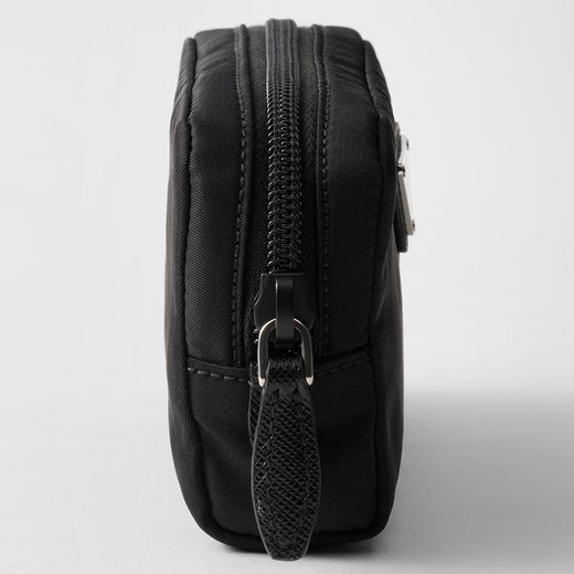 PRADA/Prada Gift Women's Logo Decorated Re-Nylon Cosmetic Bag Clutch Women's Bag Black