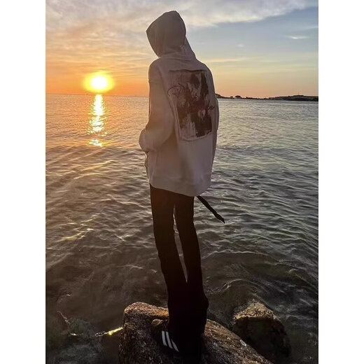 POUM ribbon micro-laden jeans for men, vibe, high street handsome trendy brand design, winter velvet warm straight pants, black, regular, black ribbon, L 105-120Jin Jin is equal to 0.5 kg