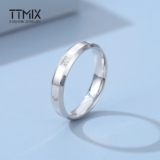TTMIX platinum ring pt950 Roman numerals platinum fashionable men's and women's wedding rings plain ring wedding rings custom deposit please contact customer service for details