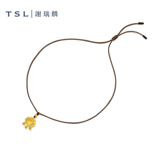 Xie Ruilin (TSL) Золотое ожерелье Древнее золотое серия пакета блокировки серии Fuzi Foot Gold Clavicle Chain Chain YS724 6.9G Ценообразование (Рабочая плата в 1300 юаней)