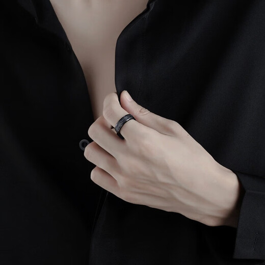 Banidier Frosted Ring Men's Trendy Men's Couple Single Ring Titanium Steel Student Tail Ring Birthday Gift for Boyfriend Ring Default No. 9 Other Size Remarks