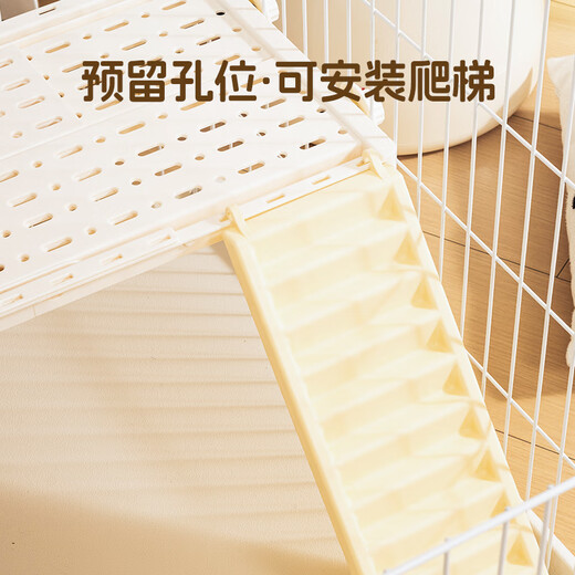 Cat cage and rabbit cage with widened and adjustable partitions on the second and third floors can be equipped with a ladder sisal board. The sixth generation ladder 40x15cm