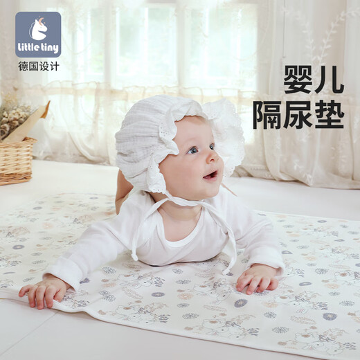 婴儿隔尿垫可水洗秋冬新生儿宝宝春防水儿童尿布片 雪兔仙境 60x80cm