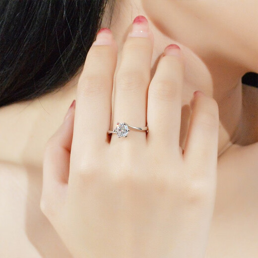 AVHE Platinum Ring Platinum Couple Ring Diamond Ring Cultured Diamond Artificial Request Platinum Wedding Gift for Chinese Valentine’s Day Wife Twist Arm Diamond Ring-1 Carat D Color/VVS No. 9-20 Circle Can Remark