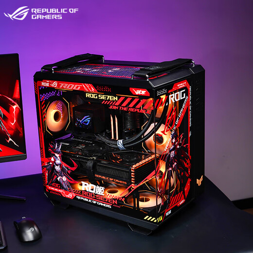 ASUS interest-free installment 24 RTX5080/5090D graphics card AMD Ryzen 9800X3D host ASUS rog family bucket Black Myth game console assembly computer R7 9800X3D + ASUS RTX5090丨Configuration five