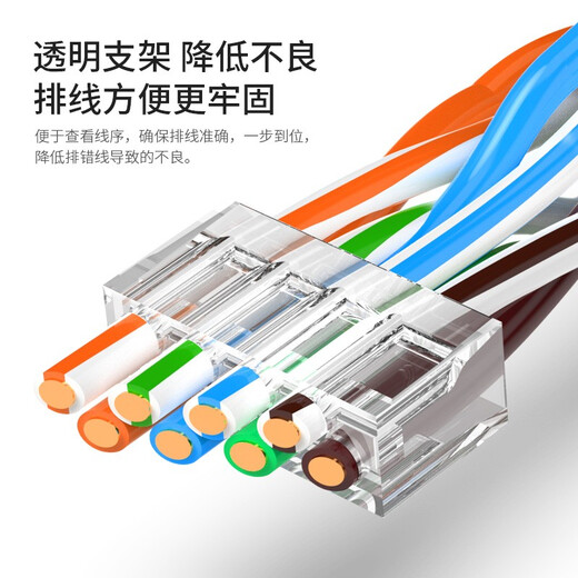 10 000 niveaux de niveau (OFPFTTH) Super Six Crystal Head, 10 000 gigabit RJ45 Network Connecteur, CAT6A avec ordinateur blindé Connecteur de câble réseau, 10 paquets de WJ-15262