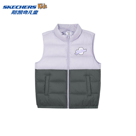 Skechers autumn and winter new style men's and women's woven down jacket vest down vest L424K096