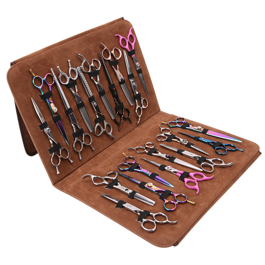 Xuanniao professional hairdresser pet beautician universal scissor bag large capacity portable tool storage bag 20 pieces