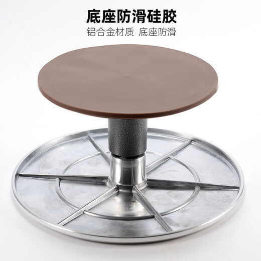 Xinbaiyue 12-inch decorating turntable decorating table professional birthday cake turntable household commercial baking tools rotating 10-inch aluminum alloy professional with black spatula