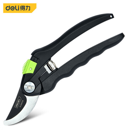 Deli branch pruning scissors, tomato flower gardening, special fruit picking scissors, garden pruners, fruit tree pruning scissors, 8-inch labor-saving model, free gloves + knife oil