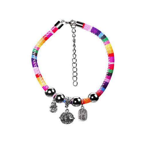 Cute Star Pet Cat Bell Collar New Year Dog Pet Knitted Woolen Scarf Hand-Knitted Adjustable