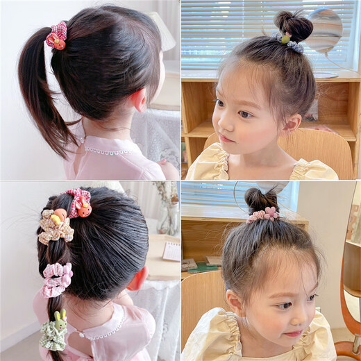 Chimera (CHIMERA) 10 pack high elasticity does not damage hair children's large intestine hair band hair rope rubber band girls hair tie rubber band hair accessories