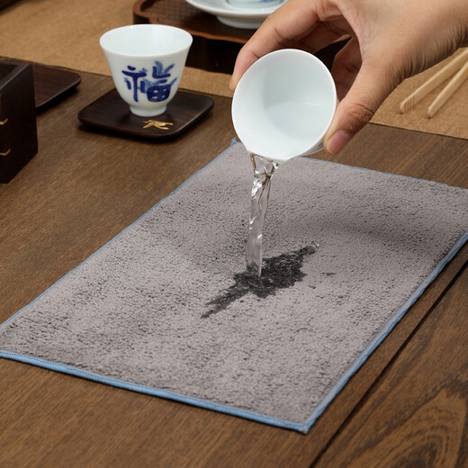 Tanyuan tea towel absorbs water, high-end thickened painted Zen cotton and linen tea mat coaster pot cloth tablecloth tea towel tea towel cloth painted Zen tea towel spring