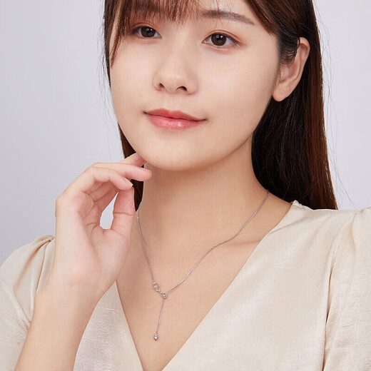 Liuguifu Jewelry PT950 Necklace Heartbeat Platinum Necklace Chopard Chain Clavicle Chain Women's PT0300013 3g