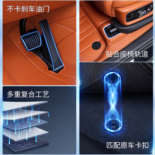 适用于理想L7脚垫全包围理想L7专用改装饰汽车配件tpe脚垫地毯垫 tpe单层脚垫 臻选-理想L723款