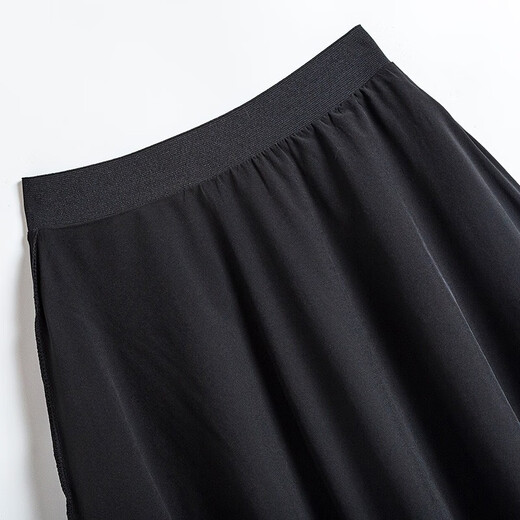 Shani Doro plus size women's clothing covers the belly and looks slimming for fat women knitted fat mm skirt autumn and winter high waist plaid skirt 18565 black XL recommended 100-130 Jin Jin is equal to 0.5 kg to wear