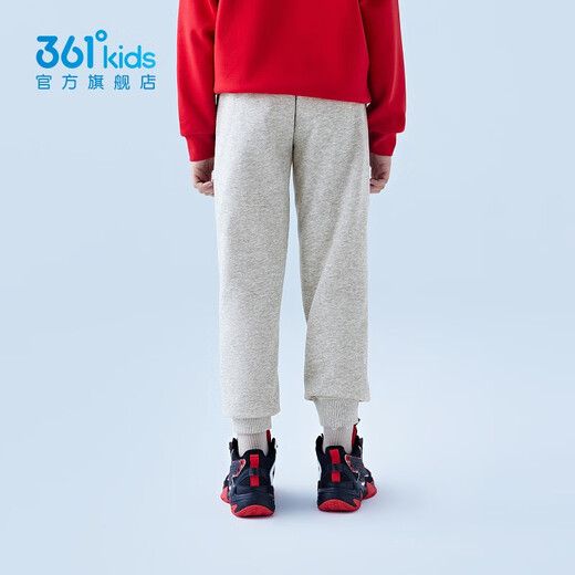 361 Children's clothing children's knitted thickened trousers winter new boys' sports pants medium and large children's fashionable casual pants light tile gray 160