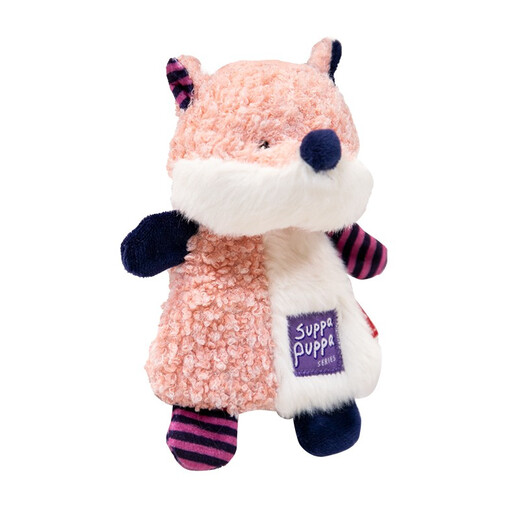 GiGwi Dog Toy Ring Paper Fox Sound Plush Teeth Cleaning Resistant Bite Dog Toy Bite Resistant Puppy Toy Pet Toy