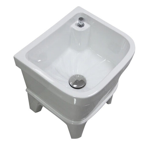 Chengnai mop pool basin ceramic mop pool floor drain drain floor mop pool balcony large sink rectangular small bathroom 40 cm flat mouth automatic drainage