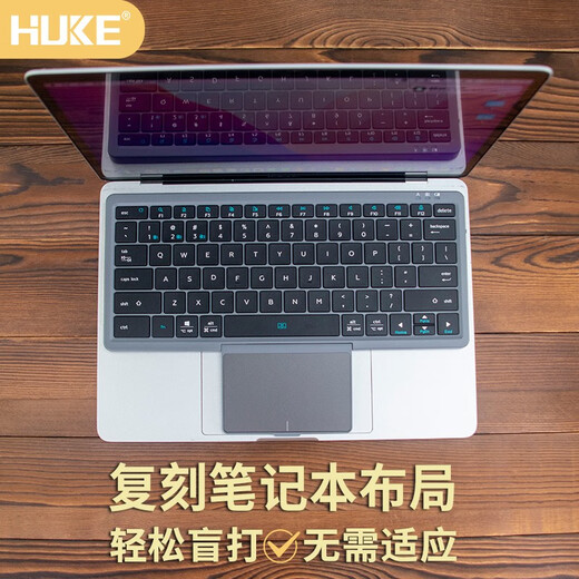 Huke Wireless Drei Bluetooth-Tastatur Tablet Computer iPad Touchpad Tragbare Falten-Tastatur Maus Trennbares Bracket Ultra-dünner Notebook Magnetisch Tastatur Trennbare Halterung Bluetooth Touchpad Tastatur Grau